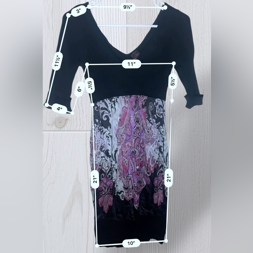 BEBE Women’s Y2K Vintage Paisley Midi Dress - Picture 8 of 10